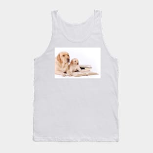 Labrador puppy with his mother and books Tank Top